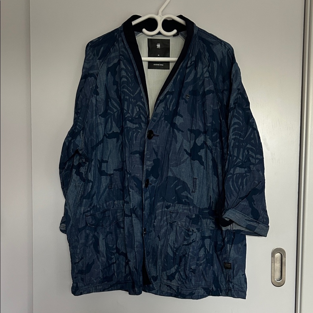 Excellent condition G-Star oversized Blue Patterned Jean Jacket